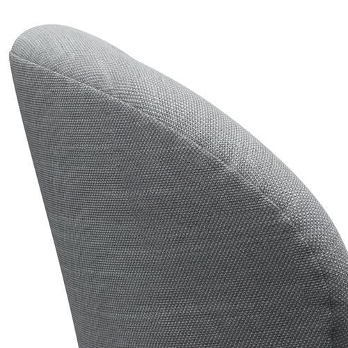 Fritz Hansen Swan休息室椅子，黑色漆/逊尼加浅灰色/浅蓝色