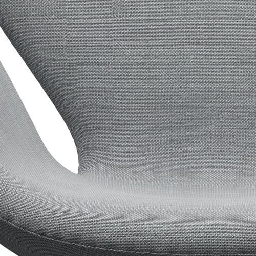 Fritz Hansen Chaise salon de cygne, noir laqué / sunniva gris clair / bleu clair