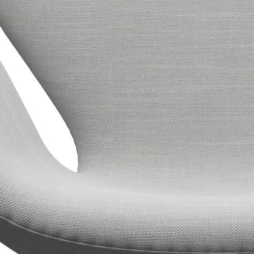 Fritz Hansen Chaise salon de cygne, noire laqué / sunniva naturel / gris clair