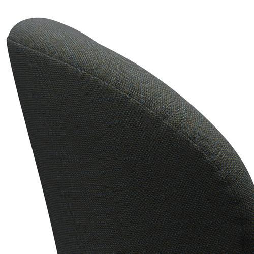 Fritz Hansen Swan Lounge Silla, lacado negro/Navy Sunniva/Olive