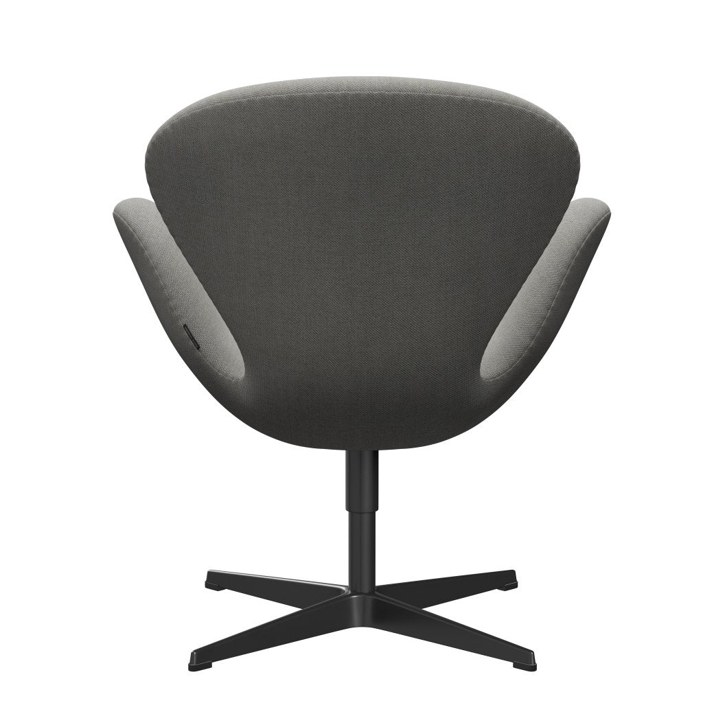 Fritz Hansen Swan Lounge stoel, zwart gelakt/sunniva zand/lichtgrijs