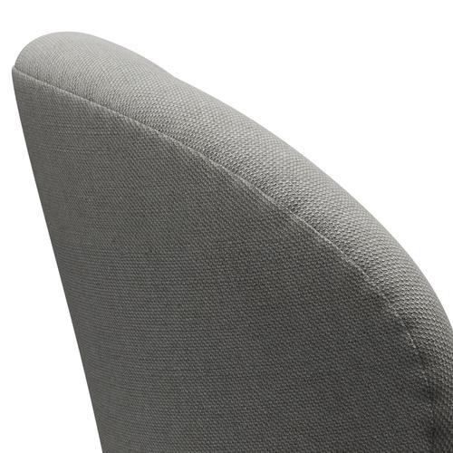 Fritz Hansen Swan休息室椅子，黑色漆/逊尼加砂/浅灰色