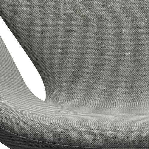 Fritz Hansen Chaise salon de cygne, sable de laquée noire / sunniva / gris clair