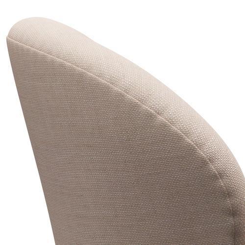 Fritz Hansen Swan Lounge Stuhl, schwarzer lackierter/sunniva sand/weiches rosa