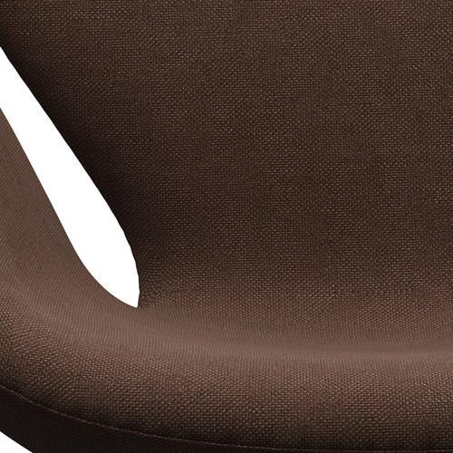 Fritz Hansen Swan Lounge Silla, lacado negro/chocolate sunniva/castaño