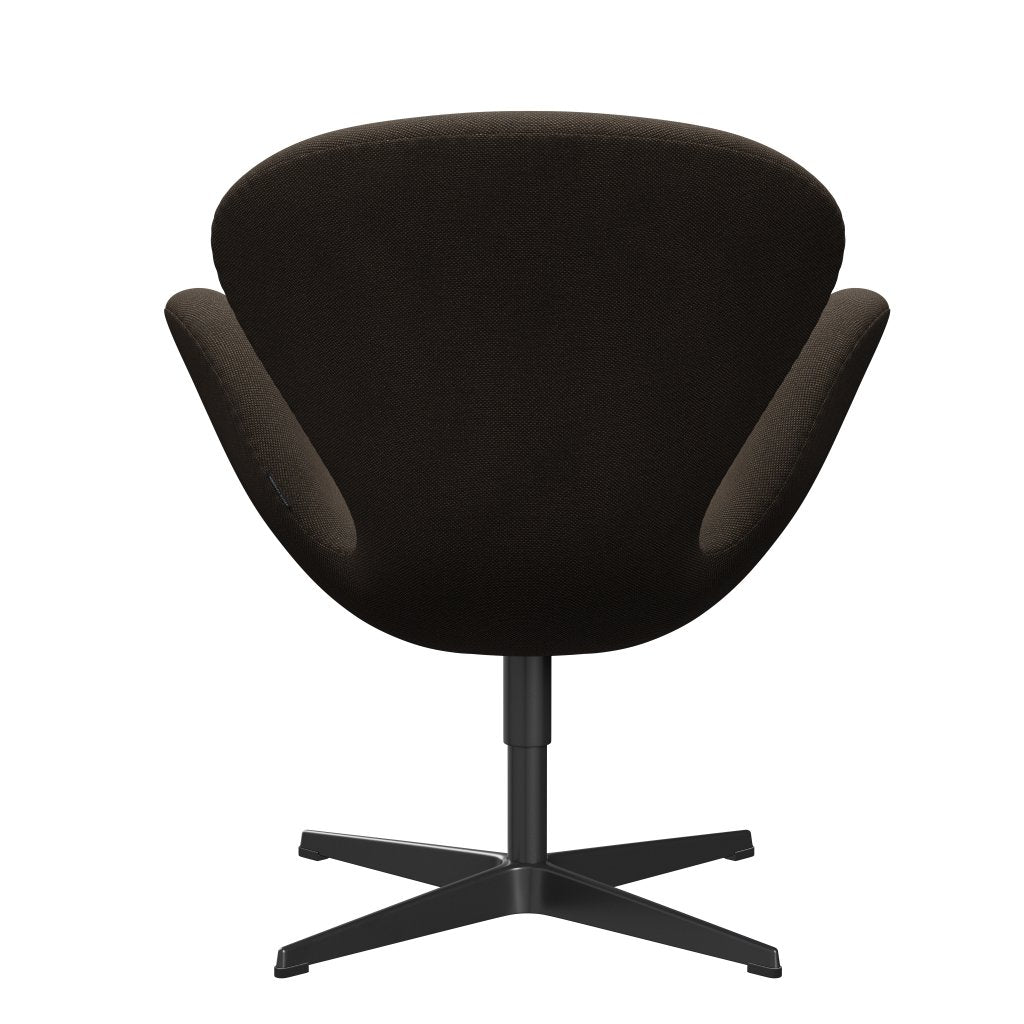 Fritz Hansen Swan Lounge -stol, svart lackerad/sunniva choklad/svart