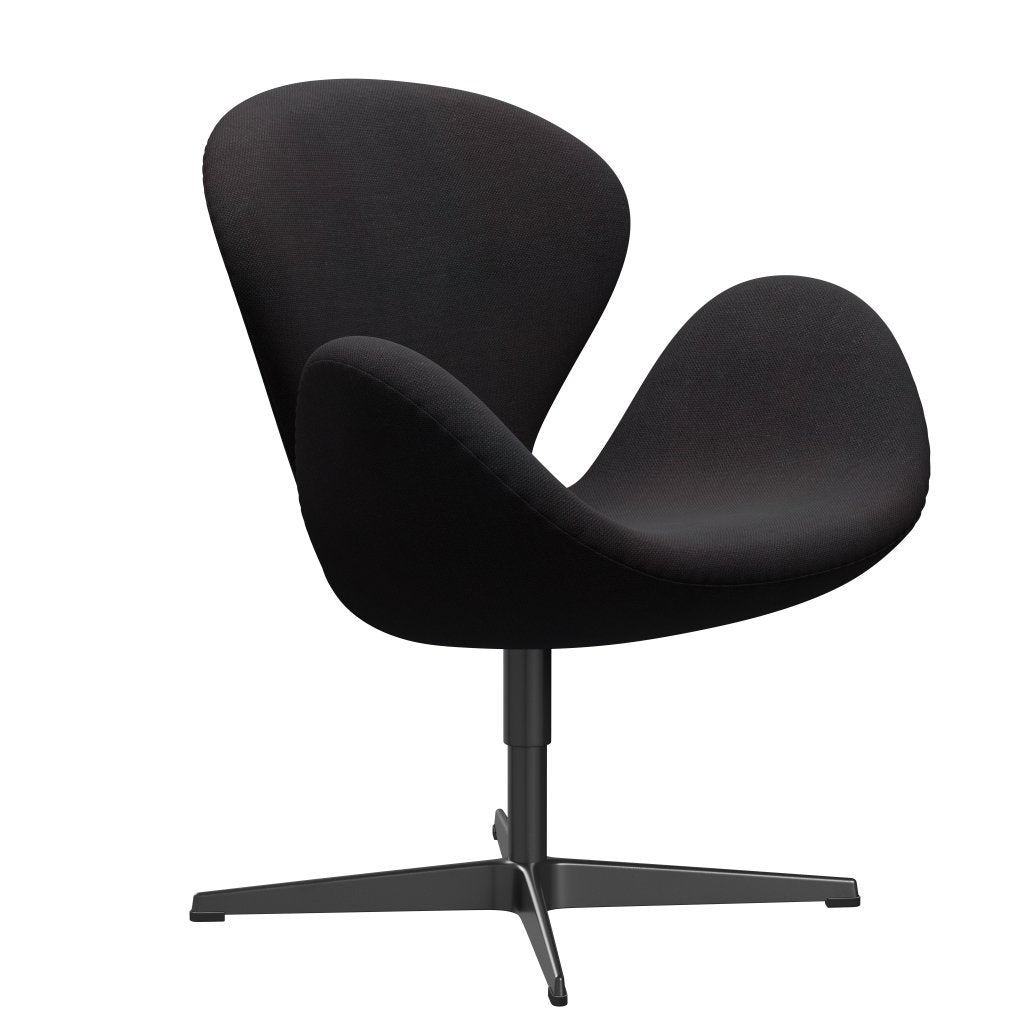 Fritz Hansen Swan Lounge Chair, Black Lacked/Sunniva Black (683)