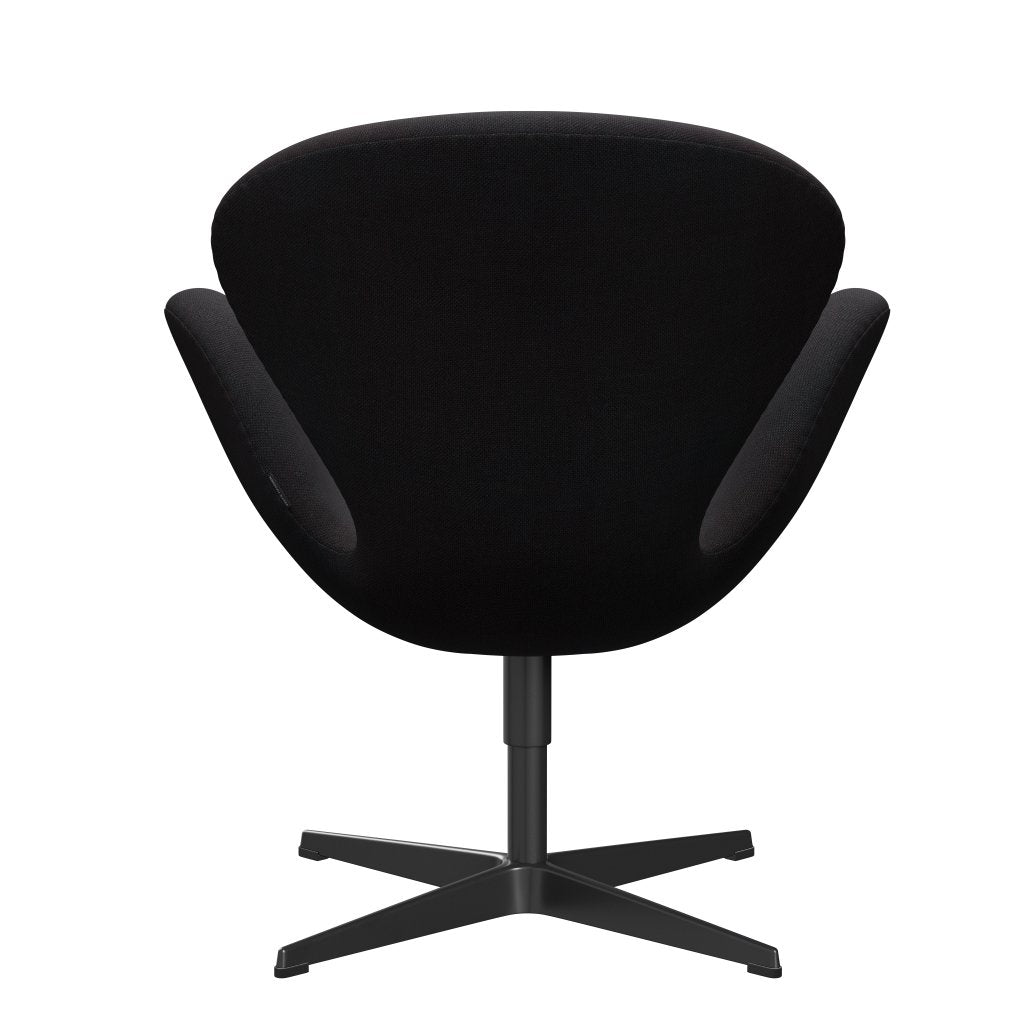 Fritz Hansen Swan Lounge Chair, Black Lacked/Sunniva Black (683)