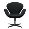 Fritz Hansen Swan Lounge Stuhl, schwarz lackiert/sunniva schwarz/dunkelgrau