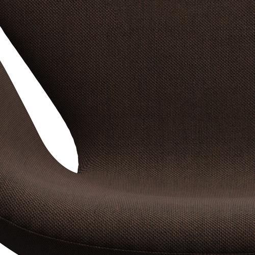 Fritz Hansen Swan Lounge -tuoli, musta lakattu/sunniva musta/kastanja