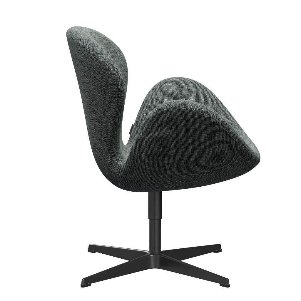 Fritz Hansen Swan Lounge Stuhl, schwarz lackiert/sunniva schwarz/weiß