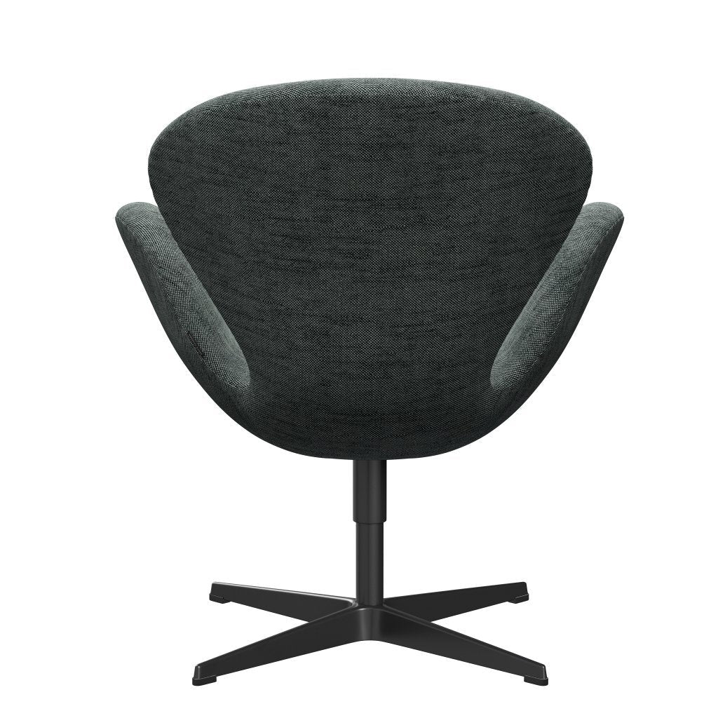 Fritz Hansen Swan Lounge stoel, zwart gelakt/sunniva zwart/wit