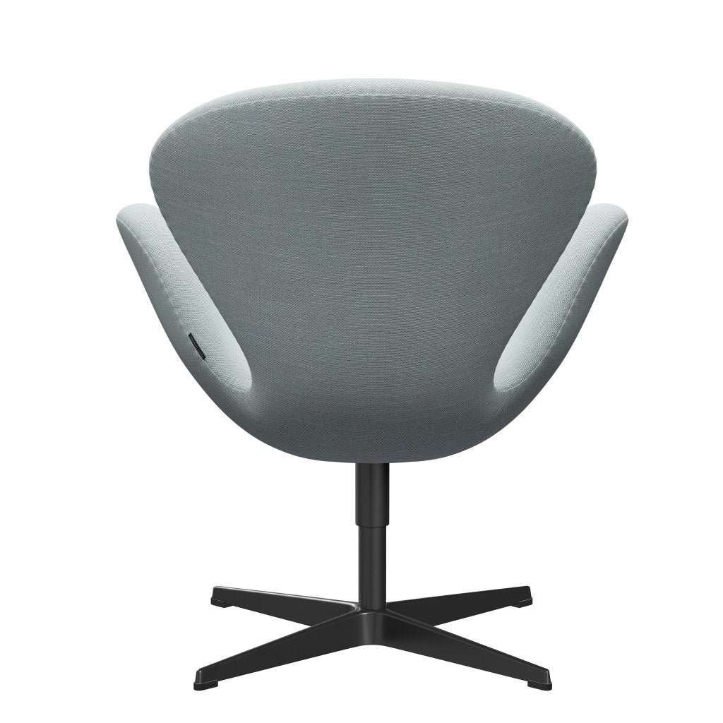 Fritz Hansen Swan Lounge Stuhl, schwarz lackiert/sunniva weiß/hellblau