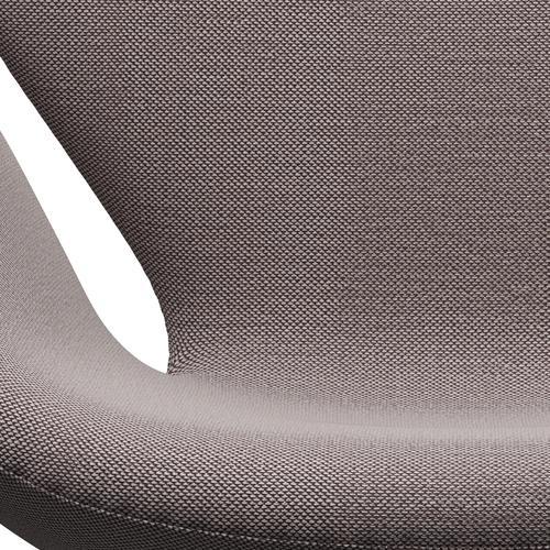 Fritz Hansen Swan Lounge Stuhl, schwarzer lackierter/sunniva weiß/violett