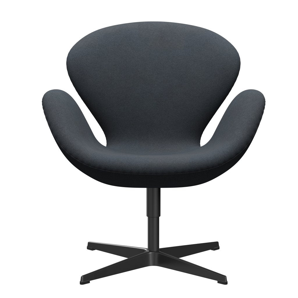Fritz Hansen Swan Lounge -stol, svart lackerad/tonus mörkgrå