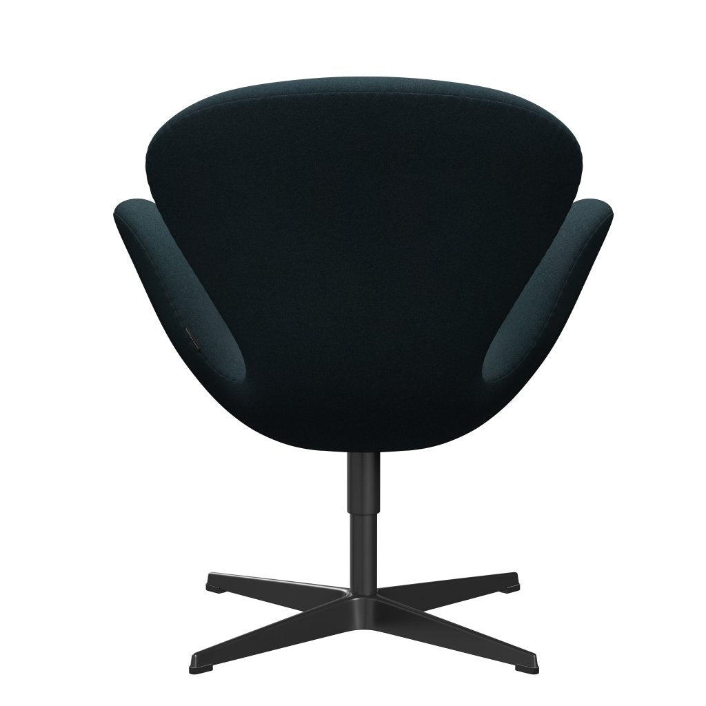 Fritz Hansen Swan Lounge stol, sort lakeret/tonus mørkegrøn