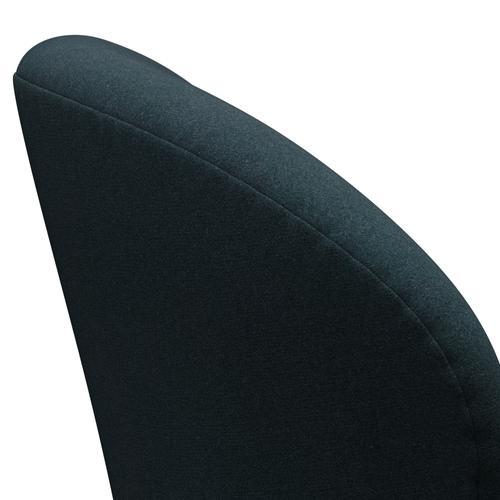 Fritz Hansen Swan Lounge Chair, svart lackerad/tonus mörkgrön