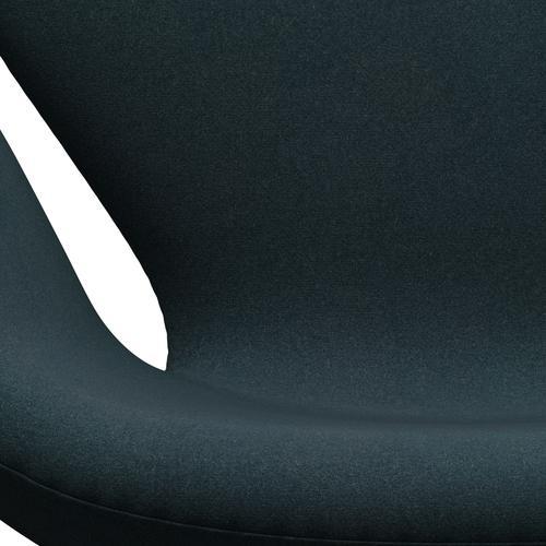 Fritz Hansen Swan Lounge -stoel, zwart gelakt/tonus donkergroen