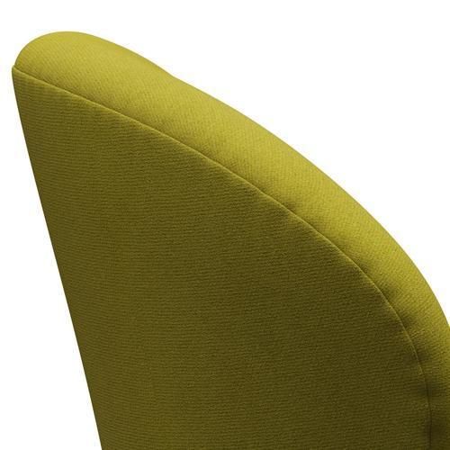 Fritz Hansen Swan休息室椅子，黑色漆/Tonus Lime Green