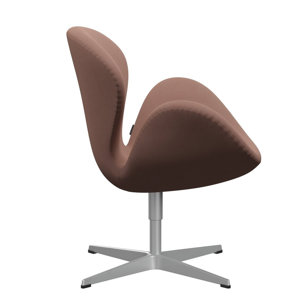 Fritz Hansen Swan Lounge stol, sølvgrå/fangsten mursten/rød