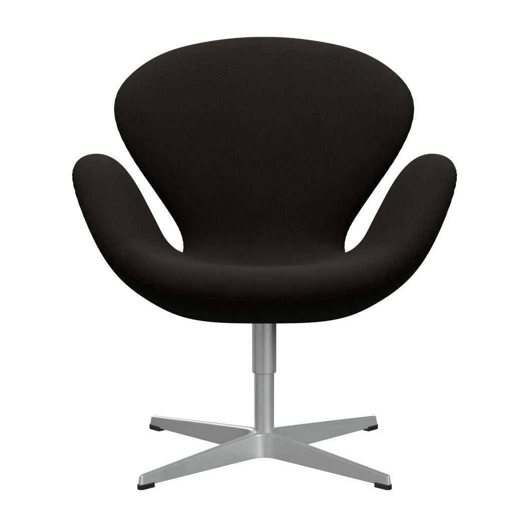 Fritz Hansen Swan Lounge Chair, Silver Grey/Comfort Black (61013)