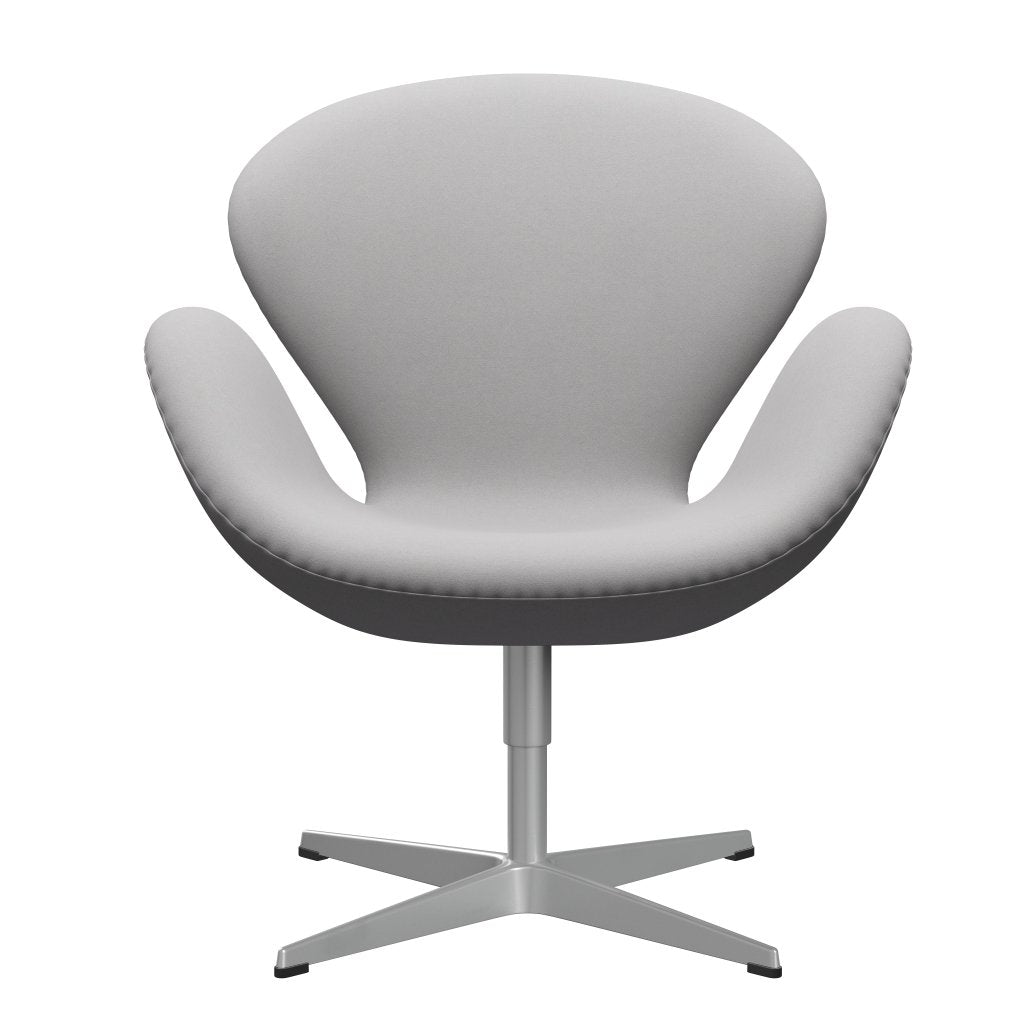 Fritz Hansen Swan Lounge Chair, Silver Grey/Comfort White/Grey