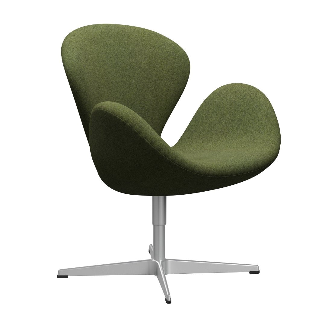 Fritz Hansen Swan Lounge Chair, Silver Gray/Divina MD Wintergreen
