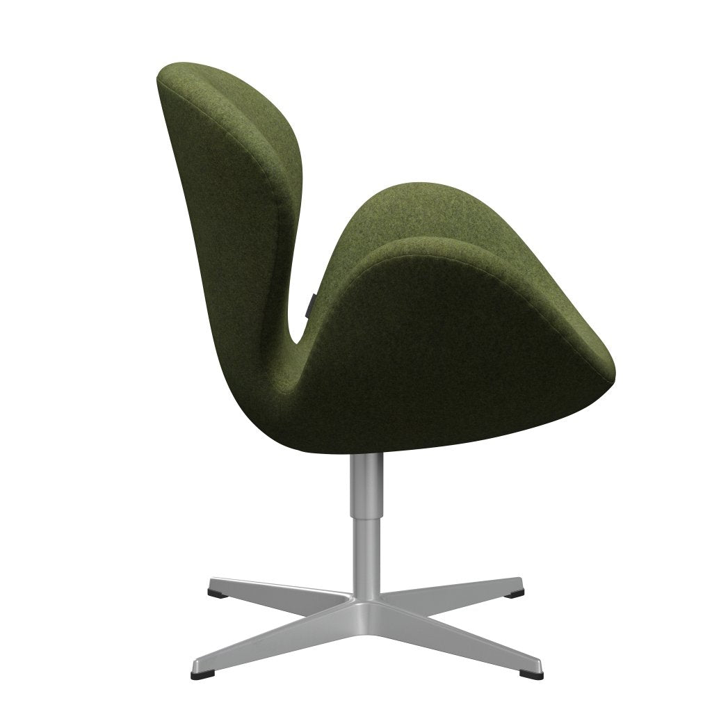 Fritz Hansen Swan Lounge Chair, Silver Gray/Divina MD Wintergreen