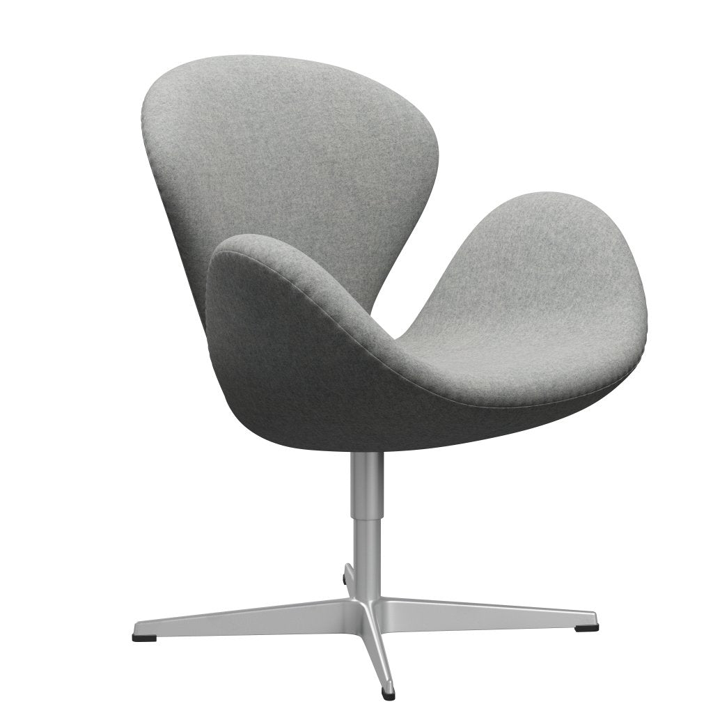 Fritz Hansen Swan Lounge stol, sølvgrå/divina melange lysegrå