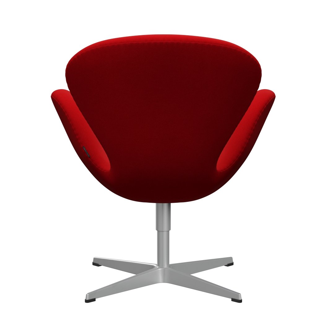 Fritz Hansen Swan Lounge Chair, Silver Gray/Divina Red (623)
