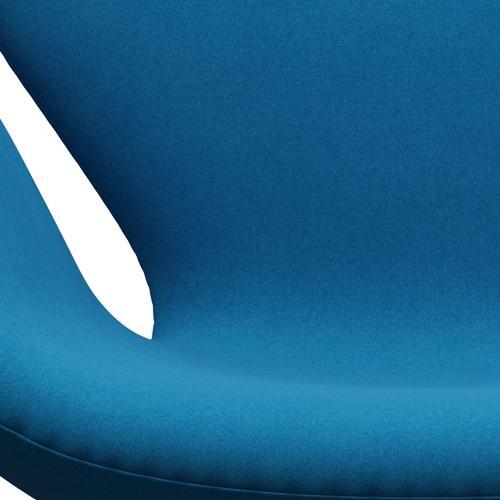 Fritz Hansen Swan Lounge Stuhl, Silbergrau/Divina Turquoise
