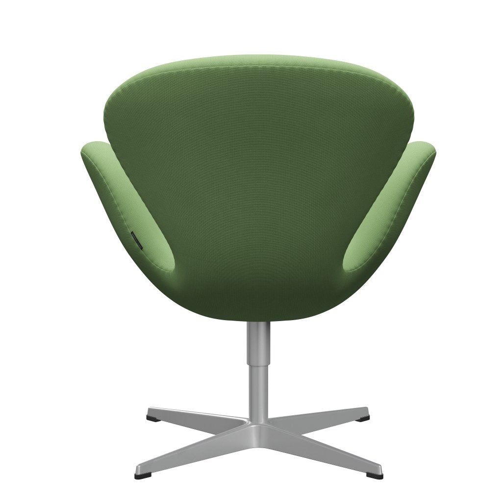 Fritz Hansen Swan Lounge -stoel, zilvergrijs/roem lichtgroen