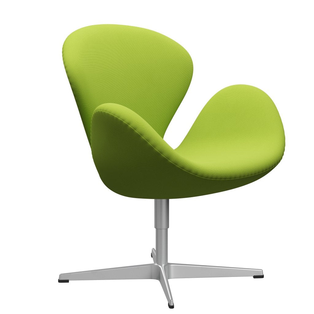 Fritz Hansen Swan Lounge Stuhl, Silbergrau/Ruhm Neongrün
