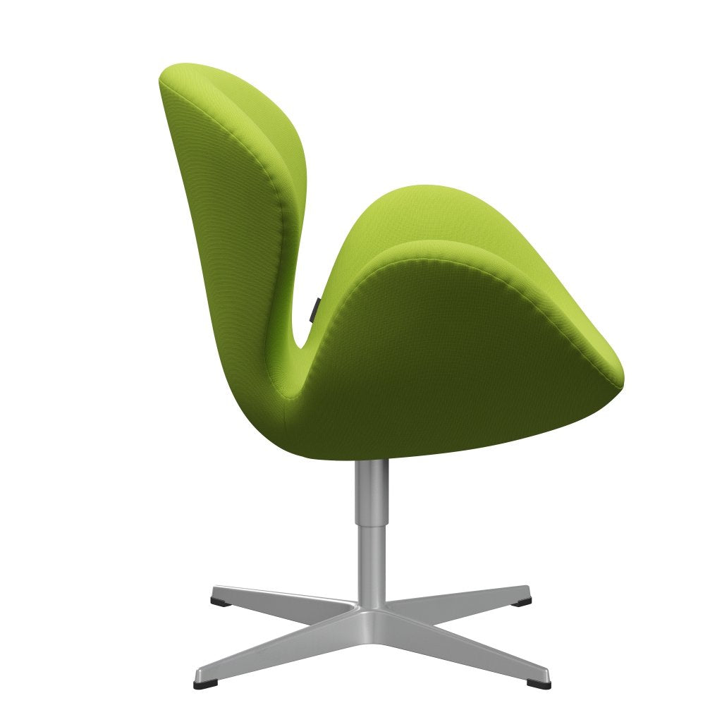 弗里茨·汉森·斯旺（Fritz Hansen Swan）休息椅，银灰色/名望霓虹灯绿色