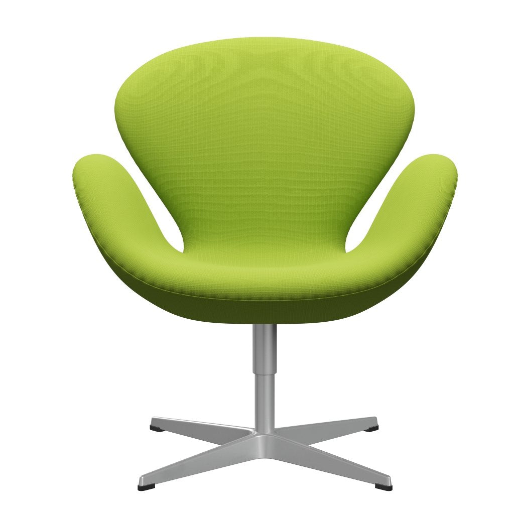 弗里茨·汉森·斯旺（Fritz Hansen Swan）休息椅，银灰色/名望霓虹灯绿色