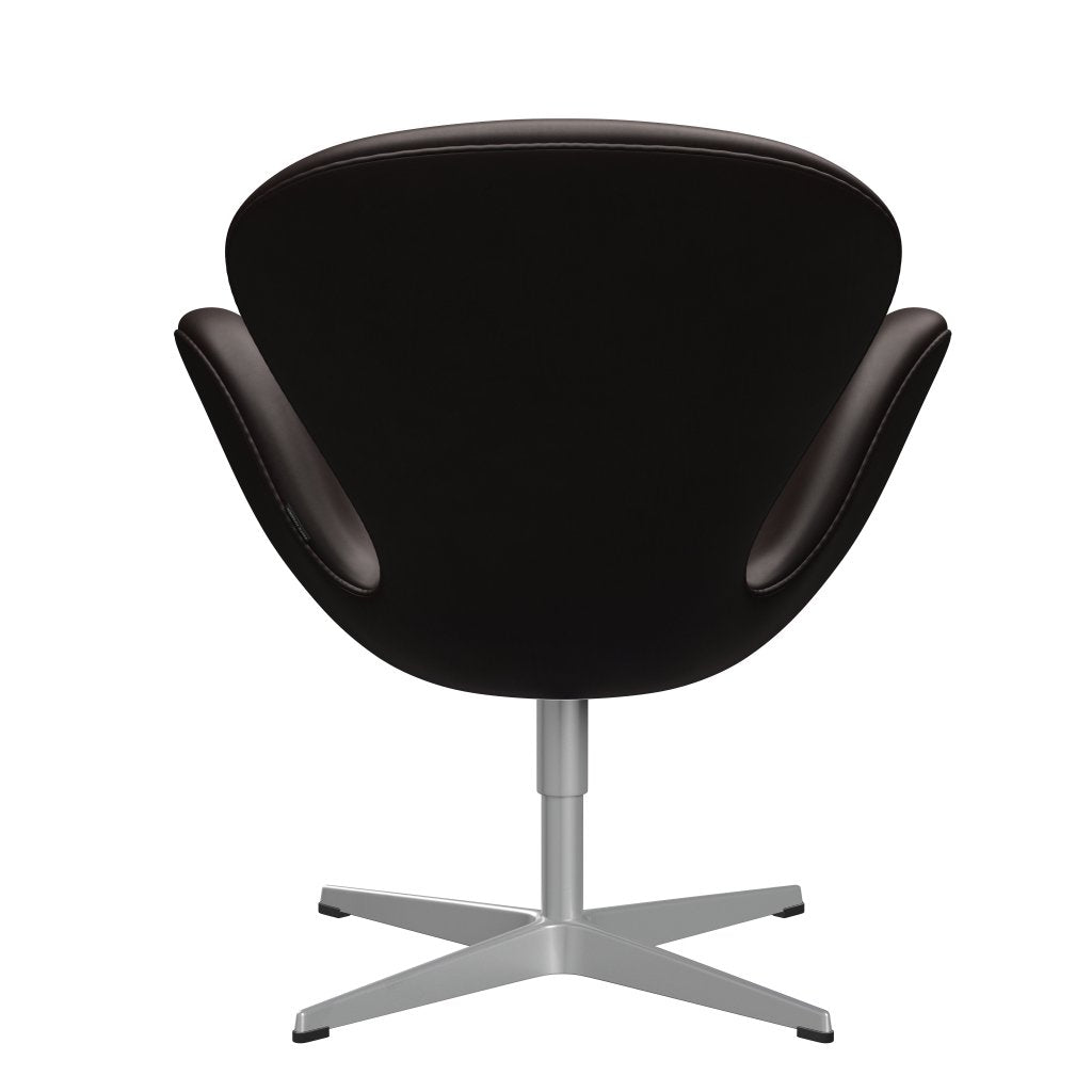 Fritz Hansen Swan Lounge stol, sølvgrå/nåde mørkebrun