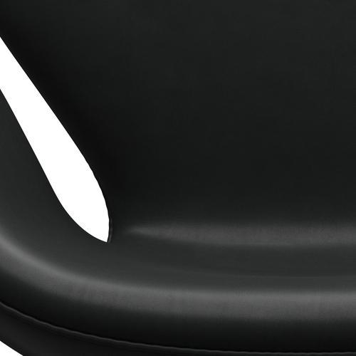 Fritz Hansen Chaise salon de cygne, gris argenté / noir noir