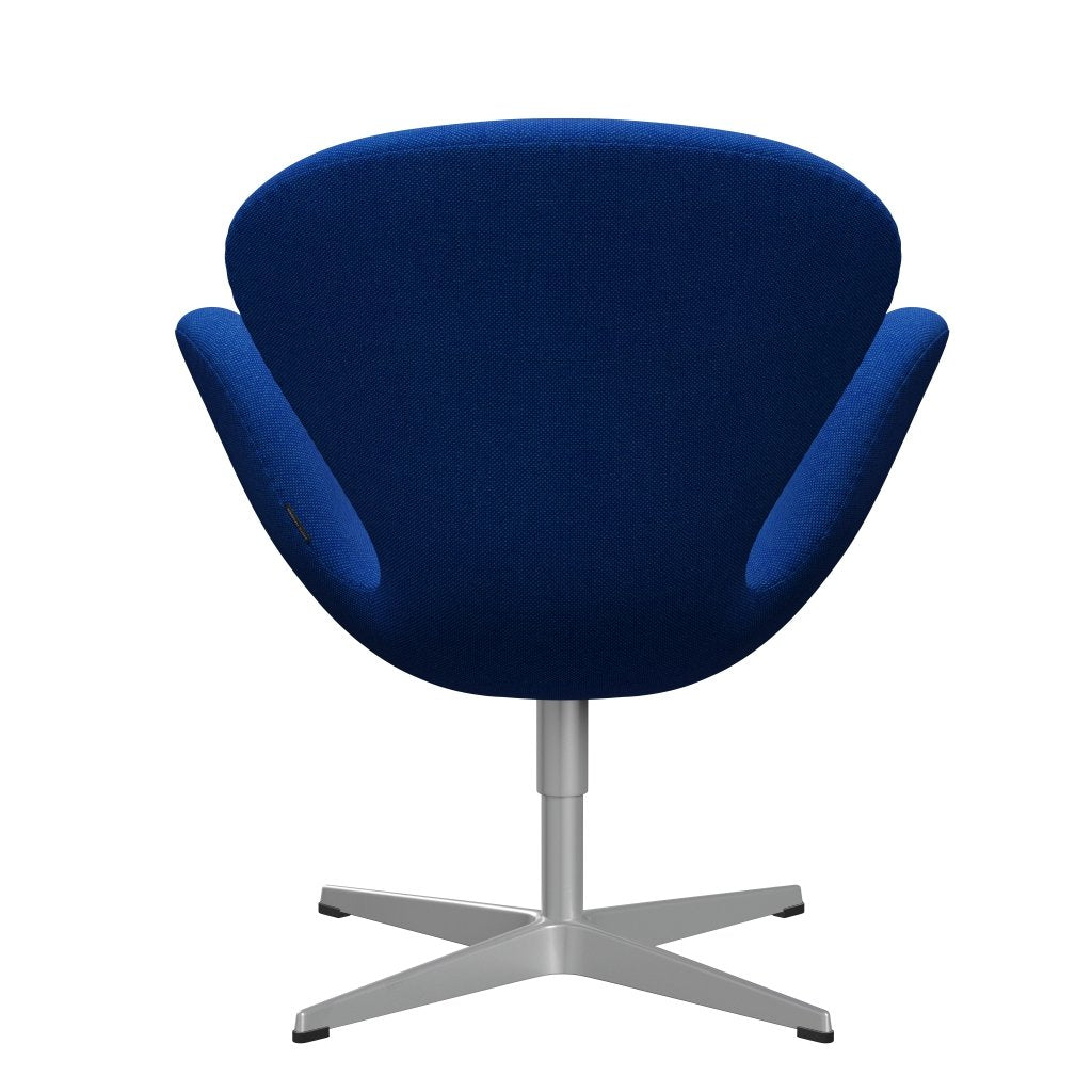 Fritz Hansen Swan Lounge Chair, Silver Gray/Hallingdal Coral Blue