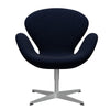 Fritz Hansen Swan Lounge Chair, Silver Gray/Hallingdal Royal Blue