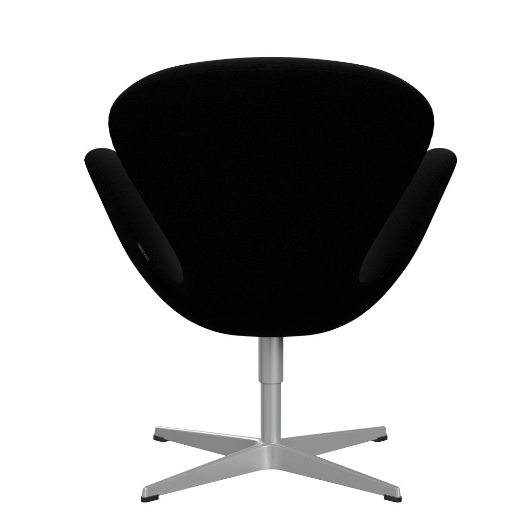 弗里茨·汉森·天鹅休息室椅子，银灰色/哈林达尔黑色