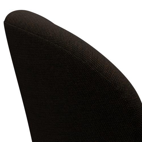 Fritz Hansen Swan休息室椅，银灰色/Hallingdal黑色/棕色