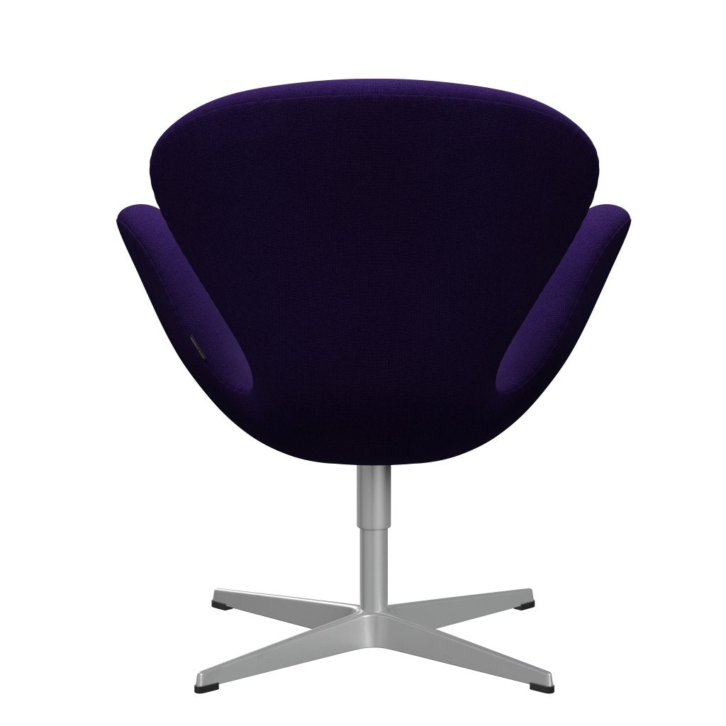 弗里茨·汉森·斯旺（Fritz Hansen Swan）休息室椅子，银灰色/Hallingdal紫罗兰色
