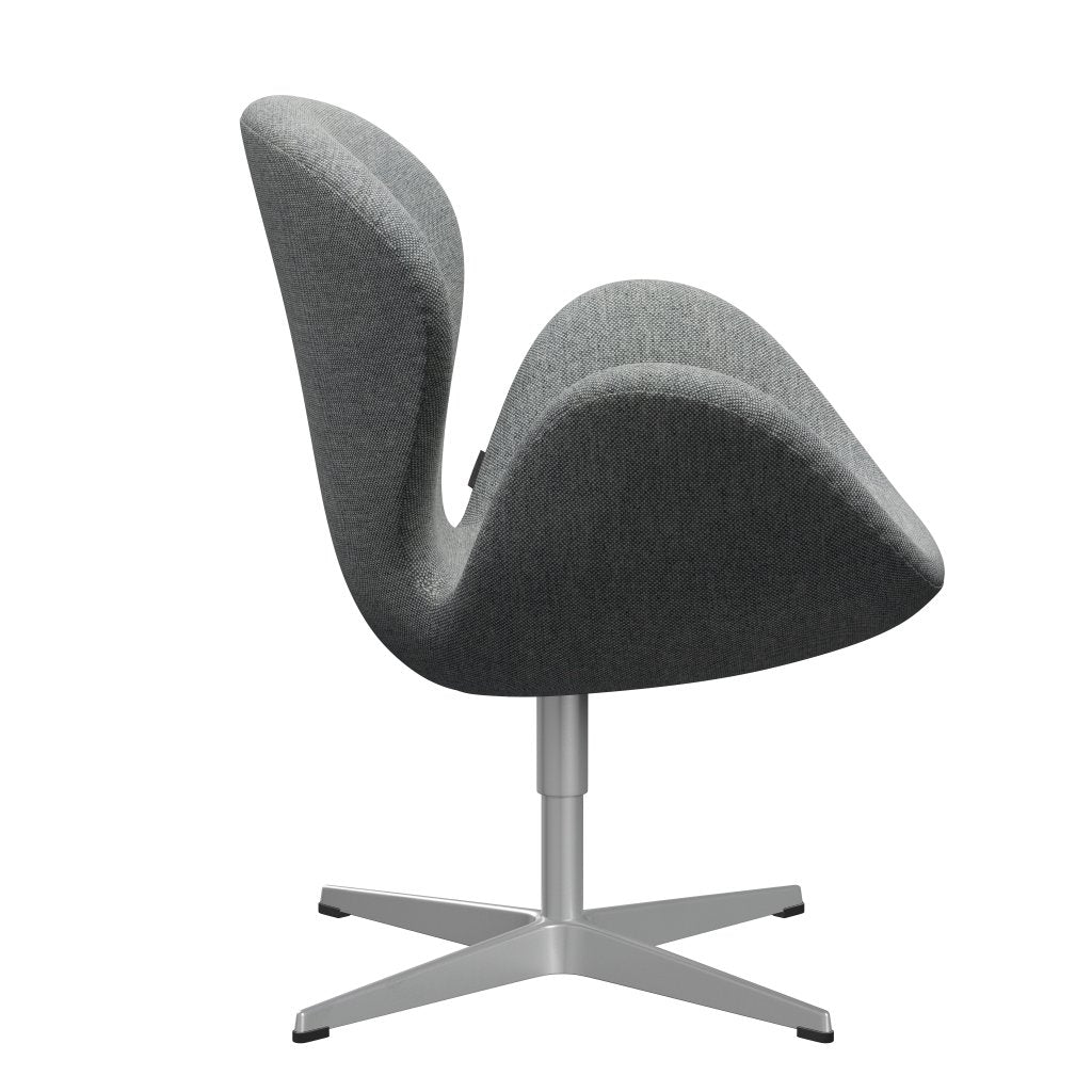 Fritz Hansen Swan Lounge Chair, Silver Gray/Hallingdal White Gray