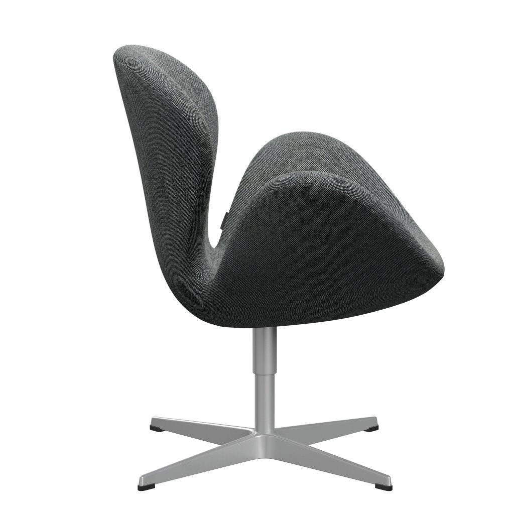 Fritz Hansen Swan休息室椅子，银灰色/Hallingdal白色/棕色