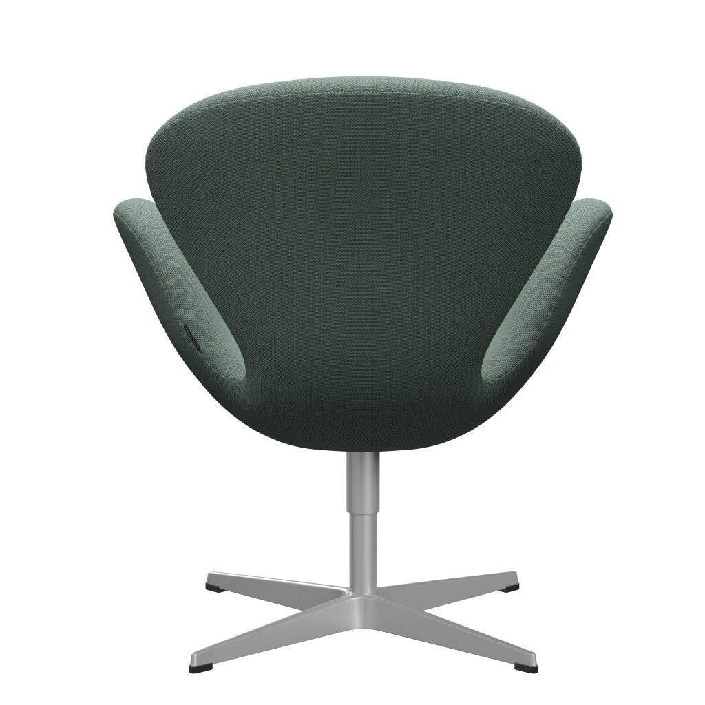 Fritz Hansen Swan Lounge Chair, Silver Gray/Re Wool Aqua/Natural