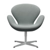 Fritz Hansen Swan休息室椅子，银灰色/Re羊毛浅蓝色