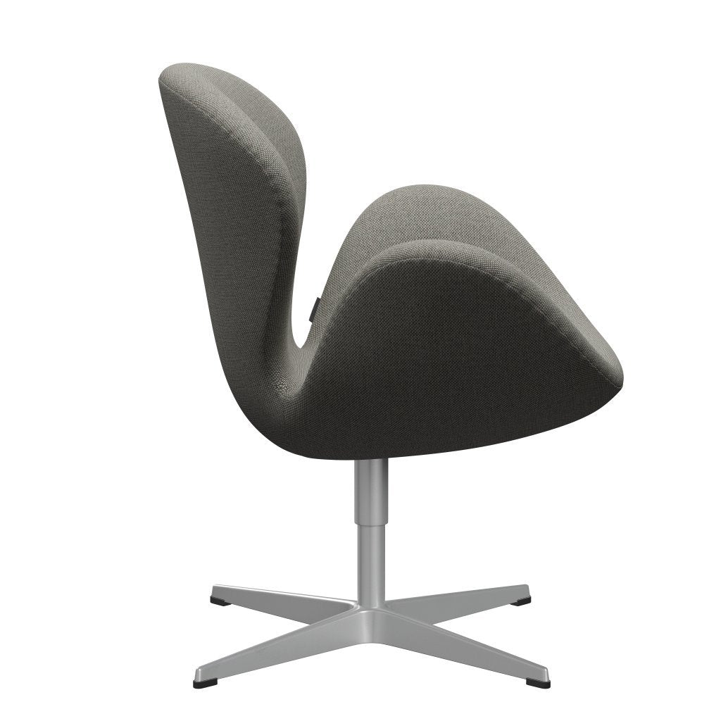 Fritz Hansen Swan Lounge Chair, Silver Grey/Re Wool Gray White/Uni