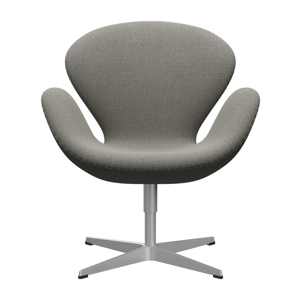 Fritz Hansen Swan Lounge Chair, Silver Grey/Re Wool Gray White/Uni