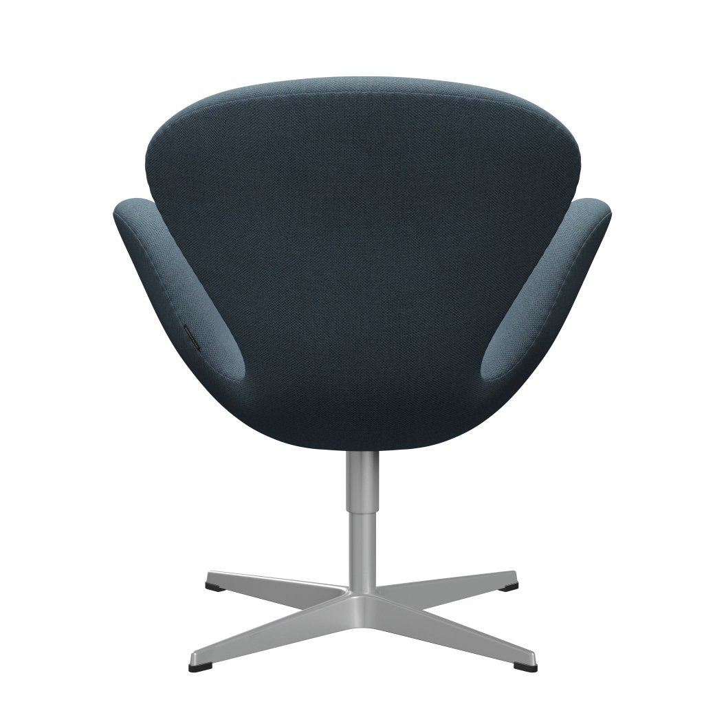 Fritz Hansen Swan Lounge stoel, zilvergrijs/re -wol natuurlijk/lichtblauw