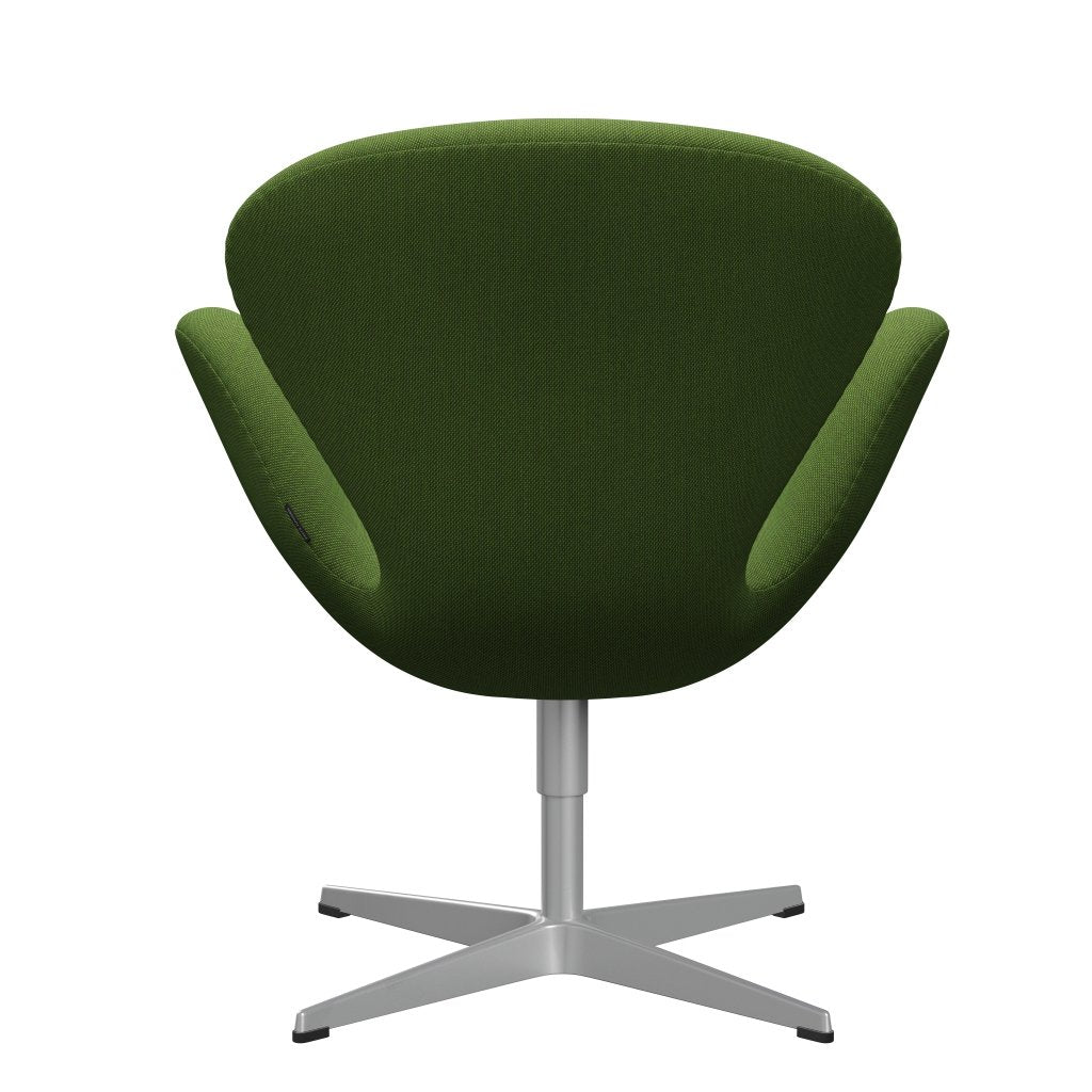 Sedia fritz Hansen Swan Lounge, verde grigio/taglio in acciaio verde